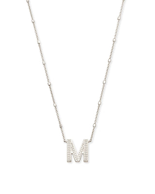 Kendra Scott Jewelry - Necklaces M Letter Pendant Necklace in Silver