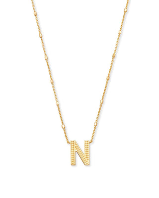Kendra Scott Jewelry - Necklaces N Letter Pendant Necklace in Gold