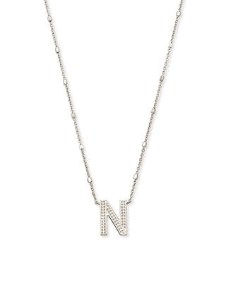 Kendra Scott Jewelry - Necklaces N Letter Pendant Necklace in Silver
