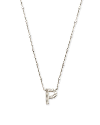 Kendra Scott Jewelry - Necklaces P Letter Pendant Necklace in Silver