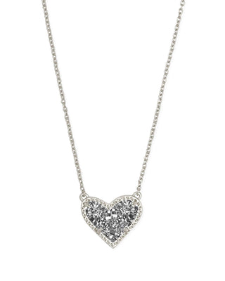 Kendra Scott Jewelry - Necklaces Platinum Drusy Ari Heart Drusy Necklace - More Colors