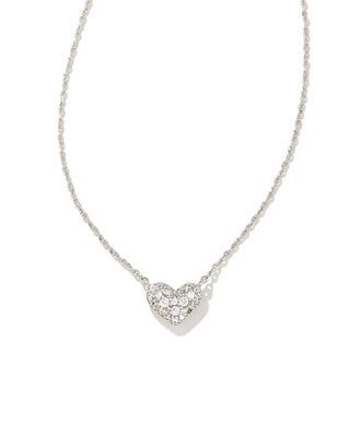 Kendra Scott Jewelry - Necklaces Silver Ari Pave White Crystal Necklace Gold or Silver