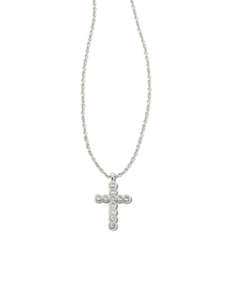 Kendra Scott Jewelry - Necklaces Silver Cross Crystal Pendant Necklace Gold or Silver