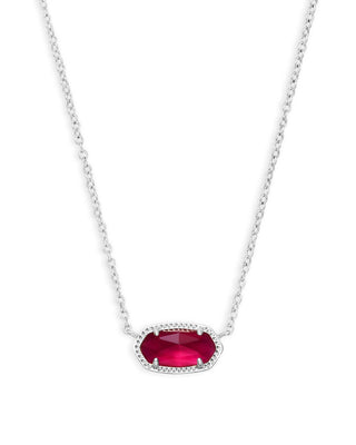 Kendra Scott Jewelry - Necklaces Silver Elisa Pendant Necklace Clear Berry Gold or Silver