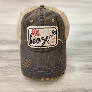 Lucky Girl Red, White & booze Hat