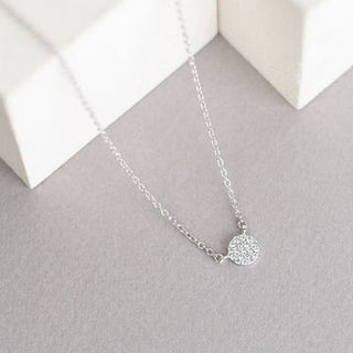 Meghan Browne Style Jewelry - Necklaces Silver Ash Necklace w/Pave Rhinestone Pendant in Gold or Silver
