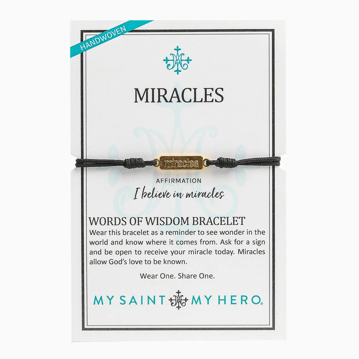 Final Sale Words of Wisdom Miracles Bracelet - Gold or Silver