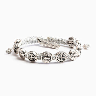 My Saint My Hero Jewelry - Bracelets Metallic Silver Final Sale Benedictine Blessing Bracelet - More Colors