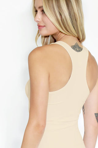 Nikibiki Basics - Cami Stone / O/S Jersey Racerback Tank