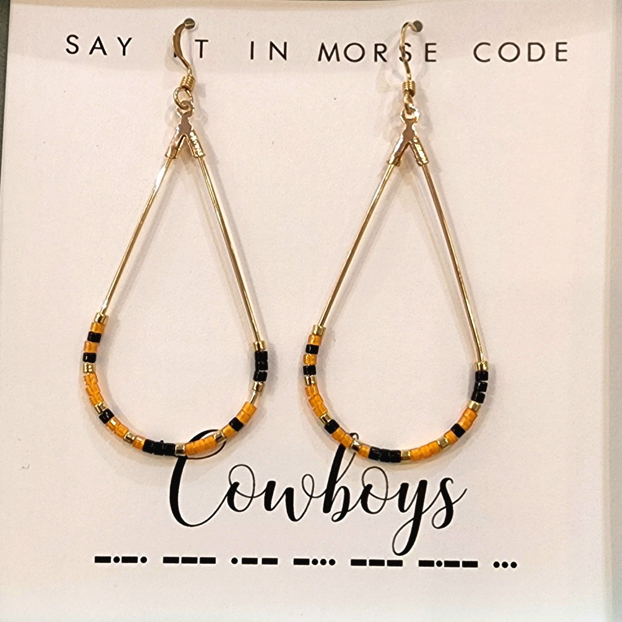 Cowboys Dot & Dash Earrings