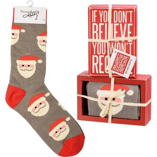 Primitives by Kathy Basics - Socks Box Sign & Sock Set If You Don't Believe...