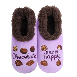 Snoozies Loungewear- Sleepwear - Slippers Small Snoozies Chocolate Makes Me Happy