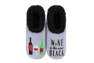 Snoozies Loungewear- Sleepwear - Slippers Small Snoozies Wine is The New Black