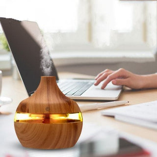 Trendz Mart Home Wood Grain LED Humidifier