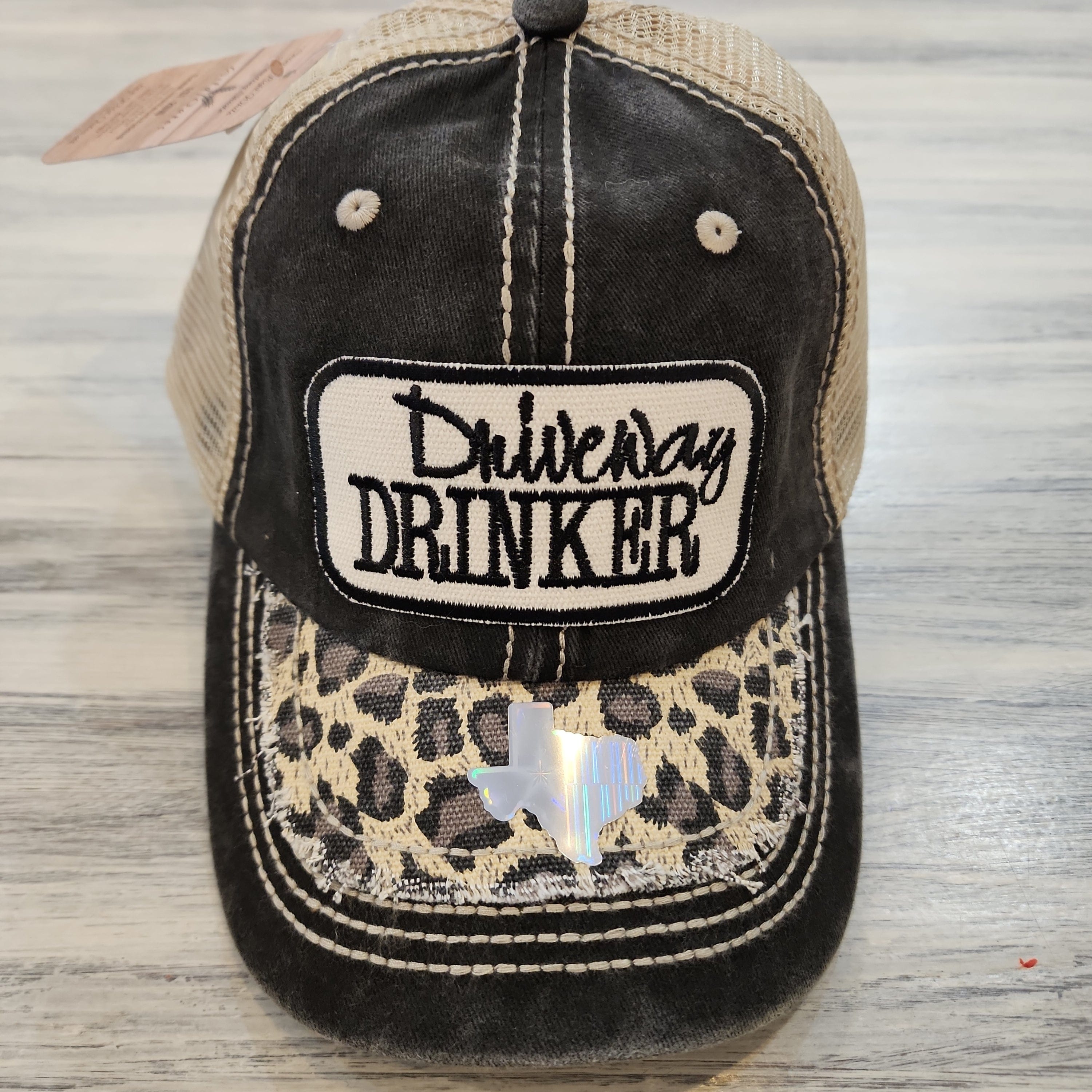 Wild Oates Accessories - Hats Black Leopard Driveway Drinker Baseball Hat