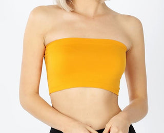 Zenana Basics - Bandeau Dark Mustard / One Size Bandeau - More Colors