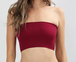 Zenana Basics - Bandeau Wine / One Size Bandeau - More Colors